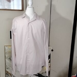 CALVIN KLEIN Light Pink Button Down Dress Shirt